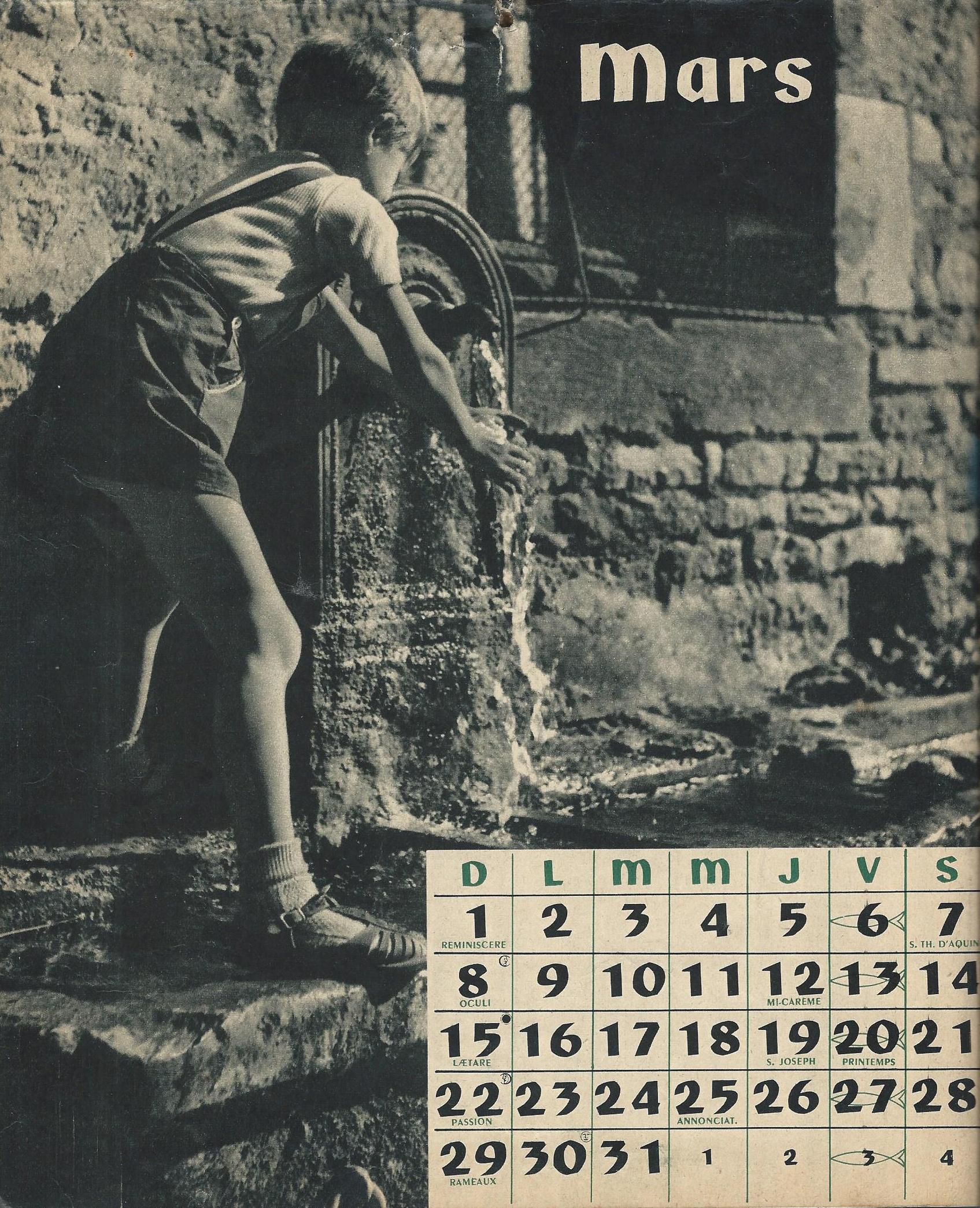 calendrier scouts de france de 1953 latoilescoute