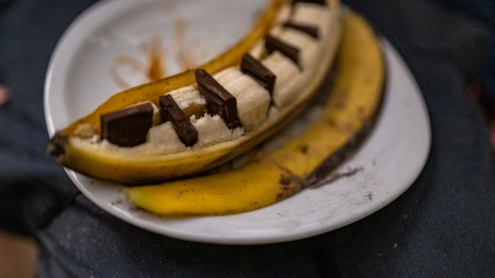 Banane braisée au chocolat